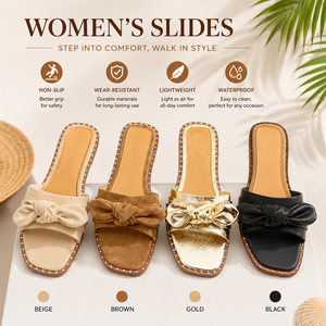 <span class=keywords><strong>Sandalias</strong></span> de Mujer con Lazo, Casuales, <span class=keywords><strong>Planas</strong></span>, para Playa, con Entresuela de EVA, Suaves y Cómodas para el Verano, Venta Directa de Fábrica - Product Image 1