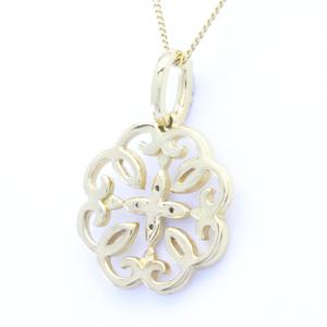 Avenda OEM เครื่องประดับเพชรชุบโรเดียม,ชุบทอง18K จี้ดอกไม้ - Product Image 3