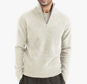 เสื้อสเวตเตอร์แบบสวมหัวแขนยาวสำหรับผู้ชายเสื้อสเวตเตอร์ถักแบบสวมหัวแขนยาวอบอุ่นระบายอากาศด้านหน้าสวมใส่สบายใน100% ได้ทุกวันสำหรับฤดูหนาว - Product Image 3