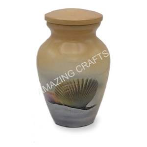 โกศบรรจุอัฐิอะลูมิเนียมตกแต่งลายสวยงาม สีทอง ทำด้วยมือ สำหรับบรรจุอัฐิของมนุษย์ - Product Image 6