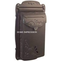 Buzón de Correo de Plástico Pequeño para Exterior, Montaje en Suelo, Diseño Forjado, Color Marrón, Estilo Vintage, 5L, Venta al Por Mayor