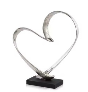 Tendance vente métal Art artisanat Sculpture Design minimaliste rond décorations pour la maison noir poudre enduit Sculptures vente chaude - Product Image 6