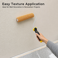 Rouleau texturé à dégagement rapide de 9 pouces pour peinture murale décorative, enduit de mastic, peinture artistique à la boue de diatomées, OEM en gros