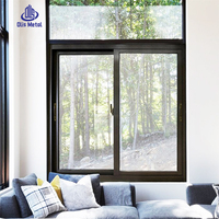 Fenêtre coulissante en aluminium à rupture de pont thermique, résistante aux chocs, avec moustiquaire, pour balcon, avec verre miroir pour l'intimité à domicile