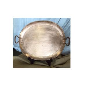 Meilleure qualité en gros en acier inoxydable plateau de dîner et plats de service de nourriture en argent plateau en métal avec poignée pour la vente - Product Image 5