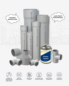 Vente d'usine, tuyaux rigides en PVC-U de 1 1/2 pouces, gris, de haute qualité, pour l'agriculture, pour l'alimentation en eau, faciles à installer, étanches - Product Image 3