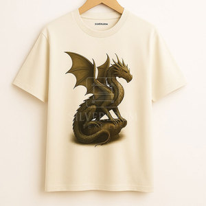 Venta al por mayor 100% algodón camiseta de gran tamaño para los hombres con personalizado DTG impreso | Streetwear Loose Fit moda hombres camiseta - Product Image 1