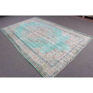 Alfombra Grande Vintage, Alfombra Turca de 6.3x9.5 pies, Alfombra de Lana Azul - Product Image 2