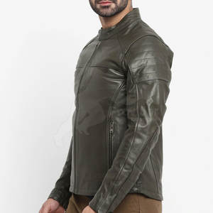 Veste en cuir pour homme, nouvelle mode, col montant, logo frontal, imperméable, respirante, écologique, séchage rapide, veste décontractée, vente chaude - Product Image 4
