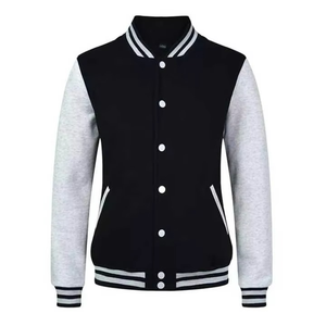 Nueva Chaqueta Varsity de Béisbol para Hombre, con Cuello Alto y Logotipo Frontal, Diseño Transpirable, Cuero Genuino, Estilo Urbano - Product Image 1