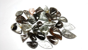 พลอยทับทิมสีดำเจียระไนแบบเรียบสำหรับทำเครื่องประดับอัญมณีสีดำเจียระไนแบบเรียบสำหรับทำเครื่องประดับ - Product Image 6