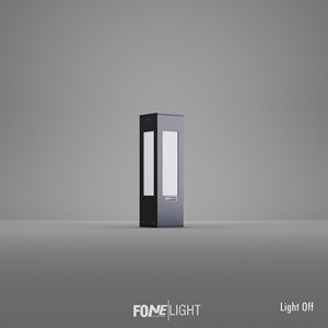 Luxera 35 cm Set Top Fence Light Cuerpo de aluminio y plexiglás Ahorro de energía e impermeable Iluminación de jardín al aire libre - Product Image 2