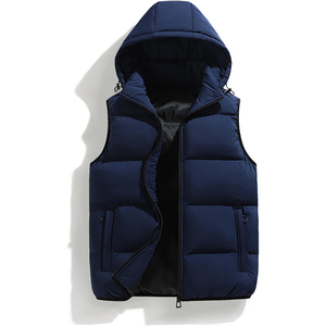 New Puffer Men Plus Size Gilets et gilets Veste chaude légère pour les activités de plein air d'hiver - Product Image 1