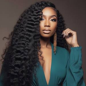 Extensiones de Cabello Humano Virgen Indio Rizado, Grado 12A, Un Solo Donante, Cabello Super Doble Trama, Ondulado Profundo, Rizado Jerry - Product Image 4