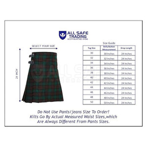 Kilt traditionnel fait à la main solide de huit verges pour hommes de qualité supérieure mélange de coton acrylique sangles en cuir robustes réglables pour les festivals - Product Image 5