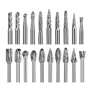 Pacha Ensemble de 20 limes en carbure pour meuleuse, forets de 1/8 po, lime rotative en carbure de tungstène à double coupe pour le bricolage, garantie 3 ans - Product Image 1