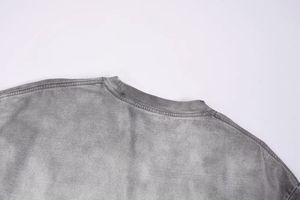 Camiseta Vintage de lavado ácido de algodón pesado de 275 gramos de alta calidad, ropa de calle impresa con logotipo personalizado, Jersey cuadrado, posición frontal - Product Image 6