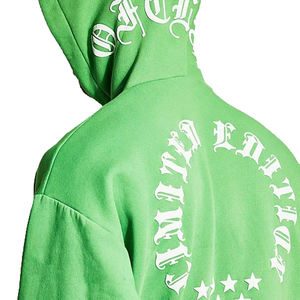 Manufacturer Wholesale Custom Logo Plus Size Men's Hoodies 100% Cotton Heavyweight <b>Hoodie</b> Puff Printing Oversized Hoodies - Product Image 2