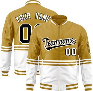 Veste universitaire zippée personnalisée de haute qualité avec corps en laine et manches en cuir Marque personnalisée OEM - Product Image 1