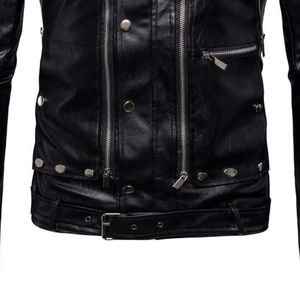 Vestes de moto décontractées de haute qualité conçues sur mesure pour hommes grande taille imperméable respirant en cuir fermeture éclair coton équipement de course - Product Image 4