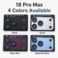 Protection d'objectif d'appareil photo pour iPhone 18 Pro Max, verre trempé 9H, couverture intégrale, anneau de protection, plaque métallique mate, épaisseur 0,33 mm