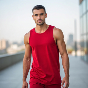 Men <b>Sleeveless</b> Running Tank Top Gym Fitness Bodybuilding Singlet Top Men's Running Exercise Vest Top Mens - Product Image 4