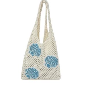Nuevo Bolso de Hombro Tejido con Conchas Marinas al Estilo Coreano, Bolso de Playa de Gran Capacidad para Vacaciones, Bolso de Ganchillo - Product Image 5