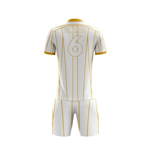 Conjunto de camisetas de fútbol de secado rápido al por mayor, 100% poliéster, logotipo personalizado, uniforme de práctica de fútbol para hombres y mujeres - Product Image 3