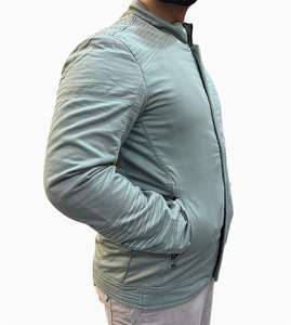 Veste de motard vintage décontractée pour homme Bearfit, automne, 100% coton, coupe ajustée, écologique, coupe-vent, respirante, fermeture éclair, service OEM - Product Image 2