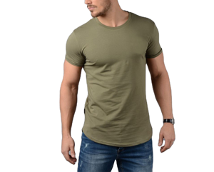 Camiseta de hombre de línea larga lisa de alta calidad 2025, diseño de logotipo personalizado, camisetas al por mayor para - Product Image 1