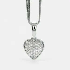 Lucky Heart Shape Diamond Charms Accessories Birth Month Stone Birthstone Charm Pendants For Jewelry Necklace Wholsaler