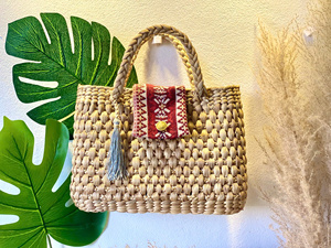 Natural Water Hyacinth Eco-Friendly <b>Storage</b> <b>Basket</b> with Handle for Clothing and Multi-Purpose Use - Product Image 6