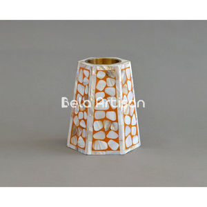 Brûleur en Bakhoor hexagonal en mosaïque orange Incrustation d'os Artistry - Product Image 1