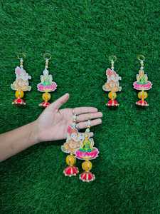 Lakshmi Ganesha paire Tentures pour mur, Mandir Décor pour Temple Diwali Décor Suspendu Diwali Cadeau Décor Mariage retour cadeau - Product Image 4