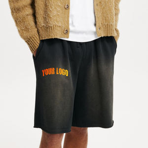 2025 nouveau arrivé de haute qualité léger Sunfade lavé Shorts pour hommes Streetwear brut bas genou longueur Shorts pour hommes - Product Image 1
