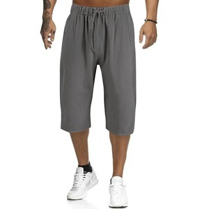 Pantalones cortos transpirables de algodón y lino sueltos de verano, pantalones cortos deportivos para hombre, Pantalones rectos informales, pantalones cortos deportivos de secado rápido para entrenamiento de gimnasia - Product Image 3