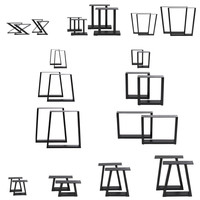 Pied de table réglable en tube de fer noir, style araignée, robuste, pour table de salle à manger, de café, de cuisine ou de salon, design moderne et contemporain