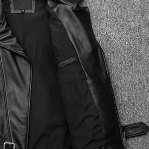 Chaqueta de Cuero Transpirable de Alta Calidad Hecha a Medida con Logotipo Frontal Personalizado para Hombre, Forro de Lana de Lona para Invierno, Informal - Product Image 3