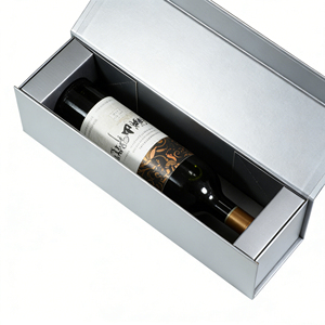 Magnetic foldable rigid paper packaging <b>boxes</b> custom luxury gift <b>boxes</b> for wedding <b>champagne</b> whiskey red wine glass bottle - Product Image 4