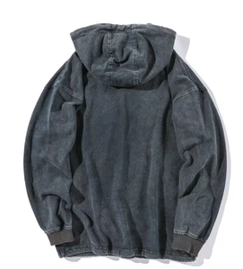 Sudaderas con capucha de logotipo personalizado con bordado de chenilla de lana Polar de 480gsm de alta calidad, sudaderas sin cuerdas de invierno, sudaderas bordadas personalizadas para hombres - Product Image 5