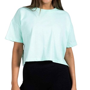 Women Slim Fit O Neck Pullover Solid Colour Lightweight Stylish <b>T</b> Shirt Premium Casual Wholesale Women Crop Tops 2026 - Product Image 1