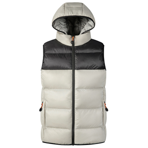 Invierno personalizado Puffer cremallera hombres abajo chaleco transpirable poliéster Puffer chaleco abrigo para hombres acolchado abajo Puffer chaqueta chaleco - Product Image 3