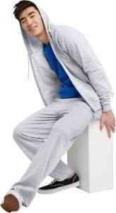 Offre Spéciale hommes décontracté mode sweats à capuche 100% coton solide manches régulières col à capuche pour l'automne hiver - Product Image 3