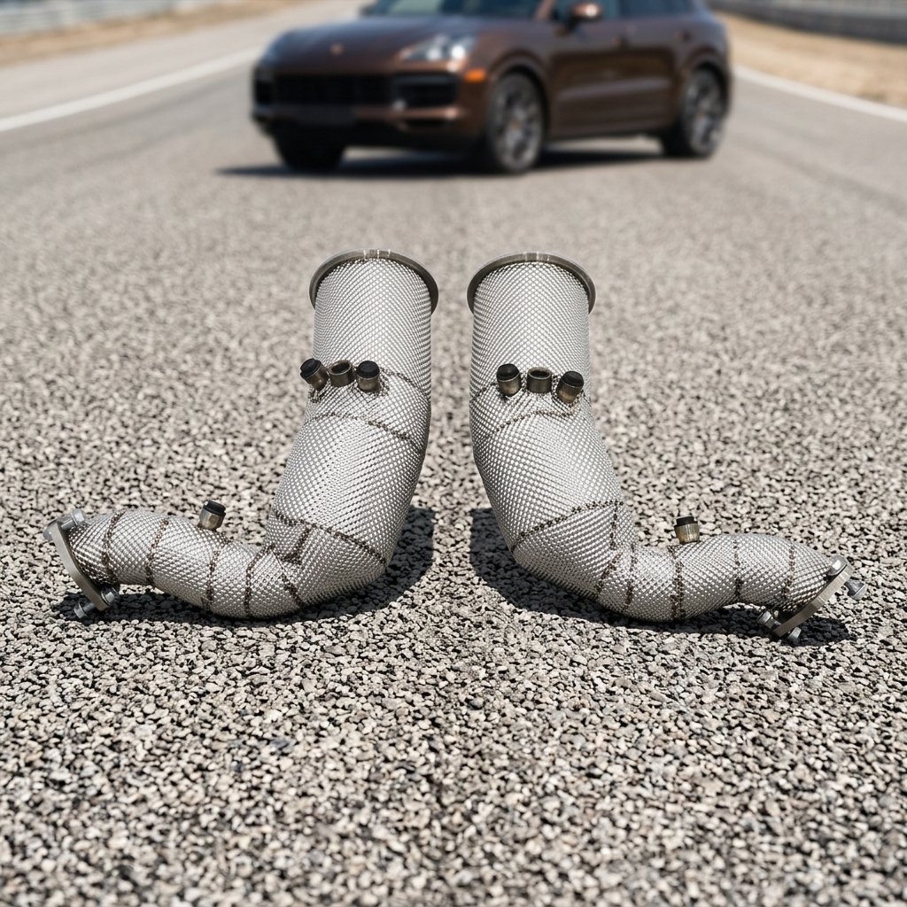 VantaFlow Stainless Steel Performance Straight Downpipe High Temperature TIG Welded for Audi RSQ8 SQ8 Urus Cayenne 4.0T