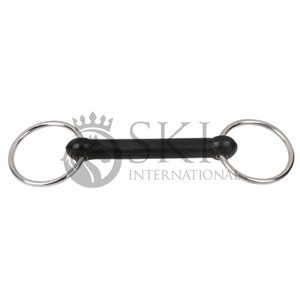 Mèches d'équitation occidentales sur mesure Anneau lâche Mélen Bouche Caoutchouc Mèches à pointillés Diviseur de pièces en cuivre Tige incurvée Cheval direct d'usine - Product Image 1