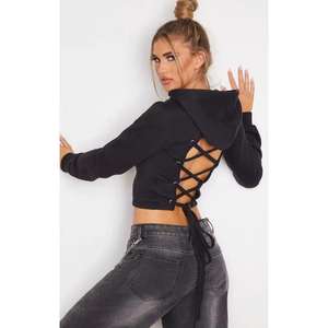 Fabricants de sweats à capuche Personnaliser Short Fitness Haute Qualité Gym Crop Top Spandex/Polyester Respirant Hiver Femmes Crop Hoodies - Product Image 4