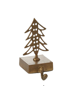 Calcetín decorativo para árbol de Navidad de la mejor calidad, adornos de Metal hechos a mano, corona de oro de Navidad, soporte para medias de Metal - Product Image 1