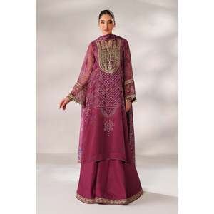 Ensemble en Chiffon Brodé pour Femmes SF-4390 - Product Image 5