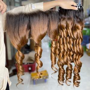 ผมแท้เวียดนาม 100% แบบเป็นมัด พร้อมผมด้านหน้าสำหรับทำวิกผมสำหรับผู้หญิงผิวสี - Product Image 2