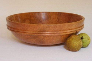 Farmhouse style large <b>wooden</b> salad bowl handmade for fruits bread rustic kitchen dining table natural serving decorative piece - Product Image 3